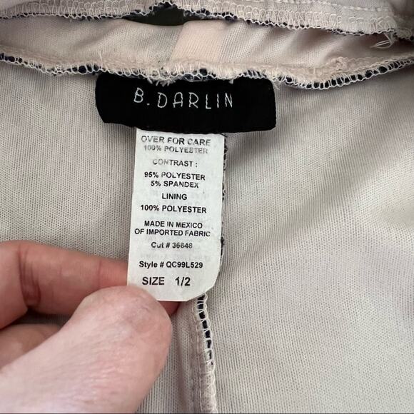 B Darlin Floral Lace Fit and Flare Dress Dark Blue 1/2 - Picture 12 of 13